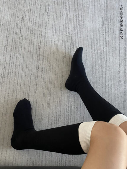 Wool and silk thin strip pile socks series(WS691)