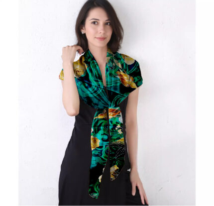 110x110cm pure silk plain crepe satin scarf