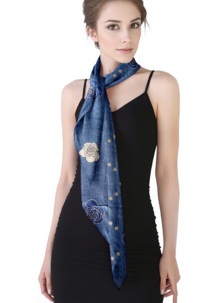 110x110cm Silk twill scarf Soaked in the juice of Dioscorea cirrhosa