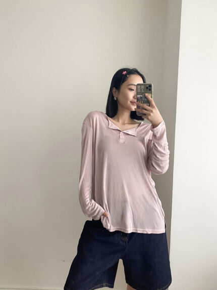 Meiya Blue Coolness Henry Collar Air-Conditioned Undershirt(T089)