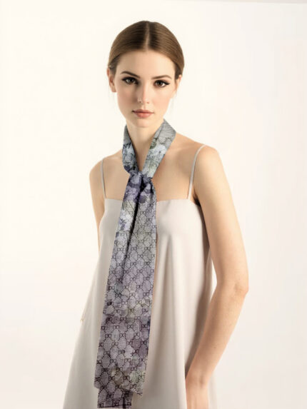 Chiffon Qiaoqi long scarf (silk) 80x185cm