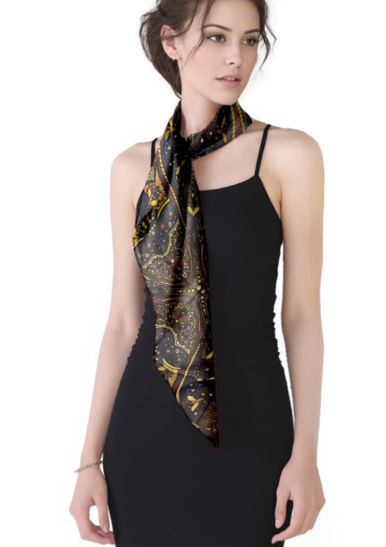 110x110cm size pure silk georgette scarf 10mm