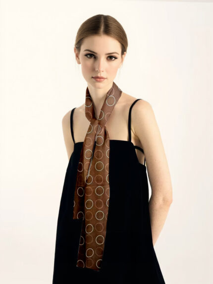 Real silk Qiaoqi long scarf 65x180cm